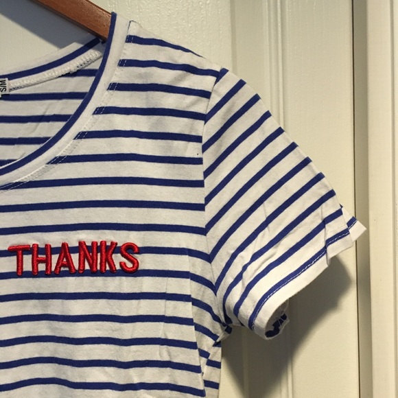 Runway Paris cotton striped T-shirt size S - Picture 2 of 5